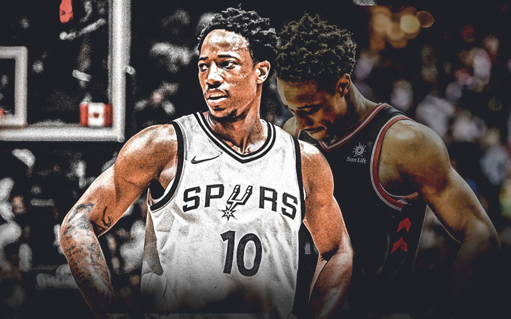 虽然德罗赞身穿马刺的球衣,但他却是多伦多球迷心中的英雄!