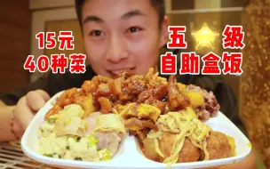 Video herunterladen: 东北“五星级”盒饭什么样？15元40个菜 ！ 容纳几百人！