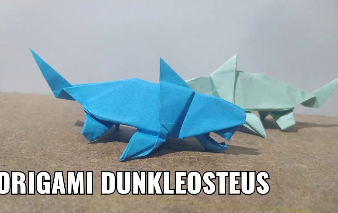 【Origamis Extintos】邓氏鱼折纸教程Origami Dunkleosteus哔哩哔哩bilibili