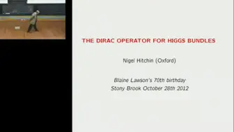 Nigel Hitchin：The Dirac operator for Higgs bundles