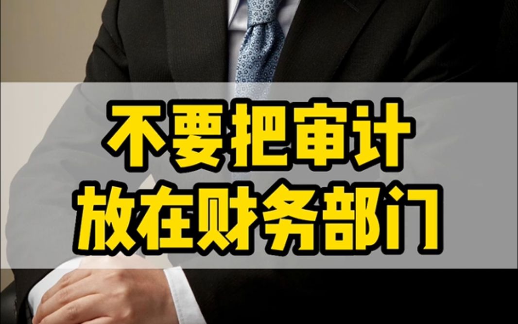 内审部门只对老板负责,不属于财务部 #企业内部控制#风险管理#企业管理#财务管理#财务哔哩哔哩bilibili