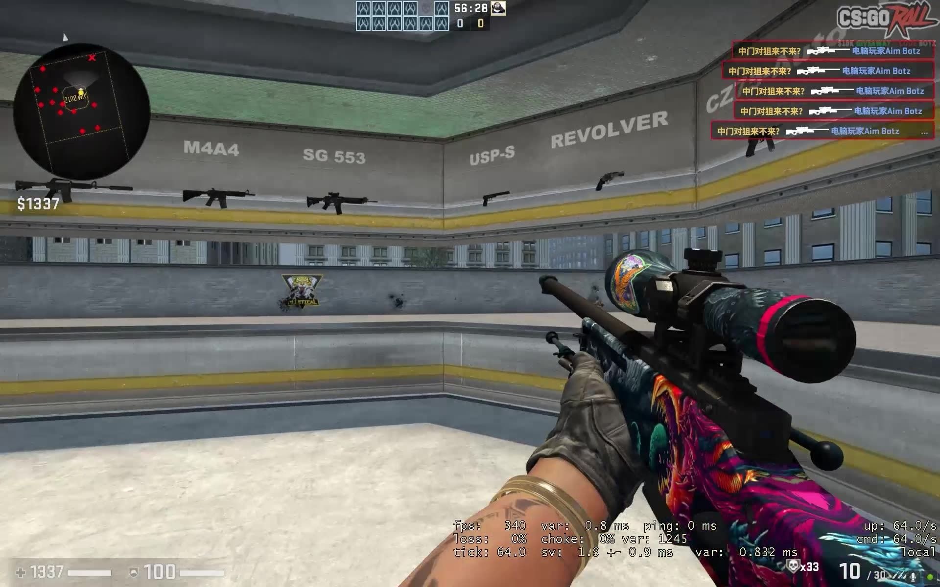 【csgo】马到爆的萌新的甩狙训练日常