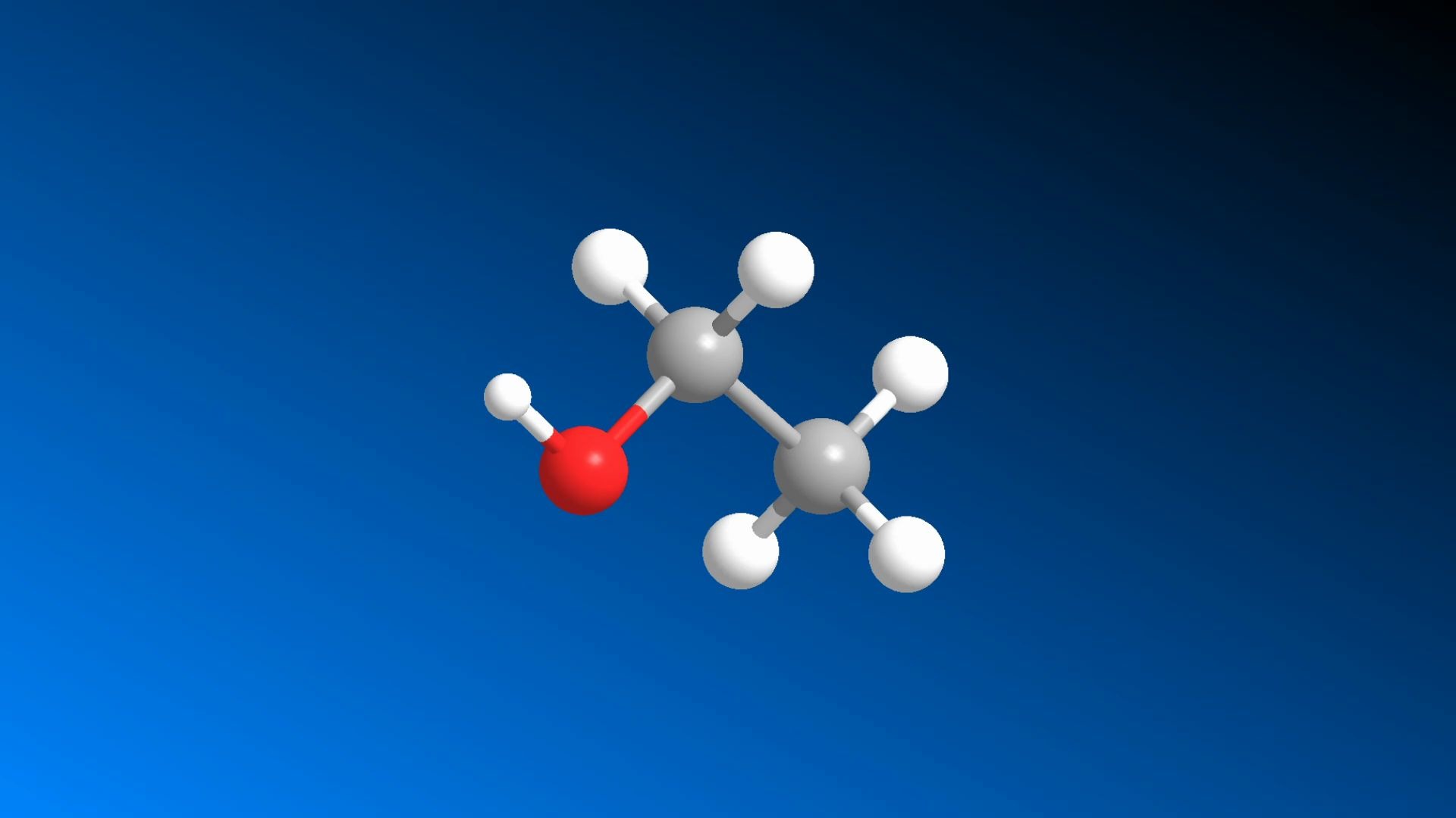 有机化学物质结构乙醇的分子结构模型