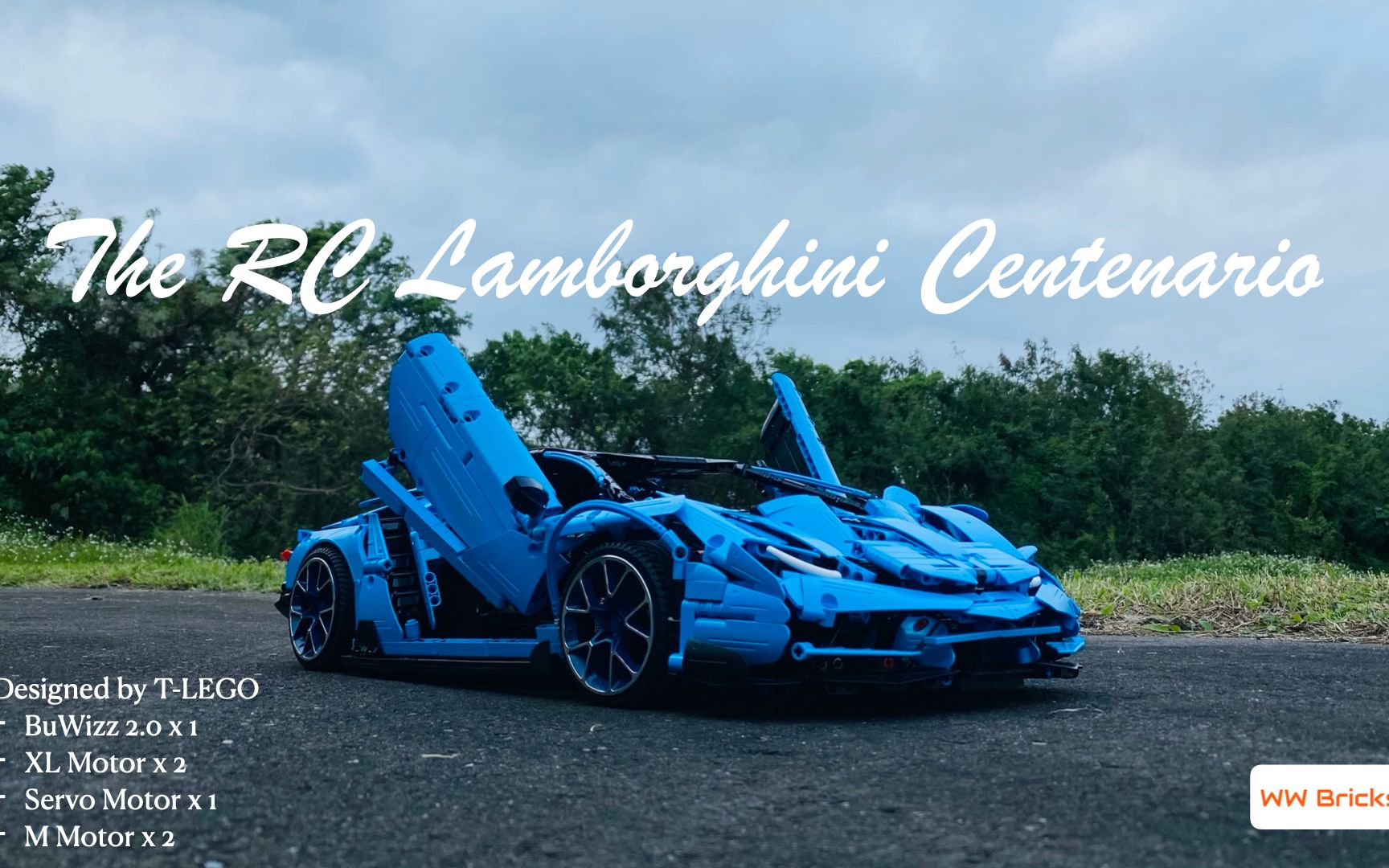 [遥控] the t legos lamborghini centenario 双鹰盒组搭配buwizz 2.