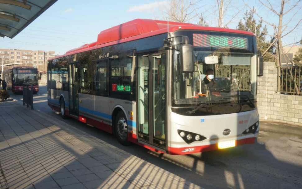 大连brt快速公交byd6122b2ev2原声原速运行实录