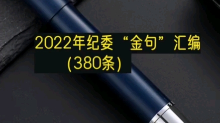 2022年纪委“金句”汇编(380条)哔哩哔哩bilibili