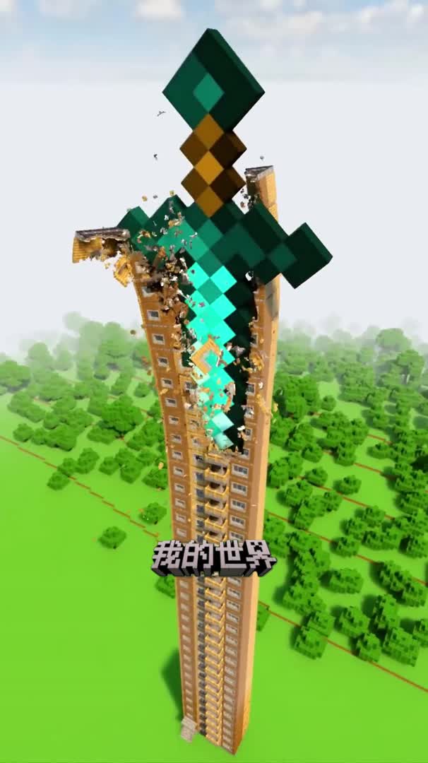 钻石剑插爆大楼