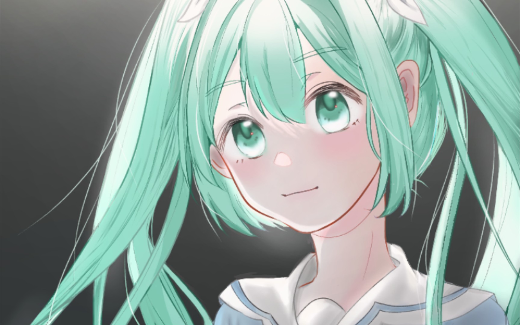 初音未来的眼睛怎么画图片