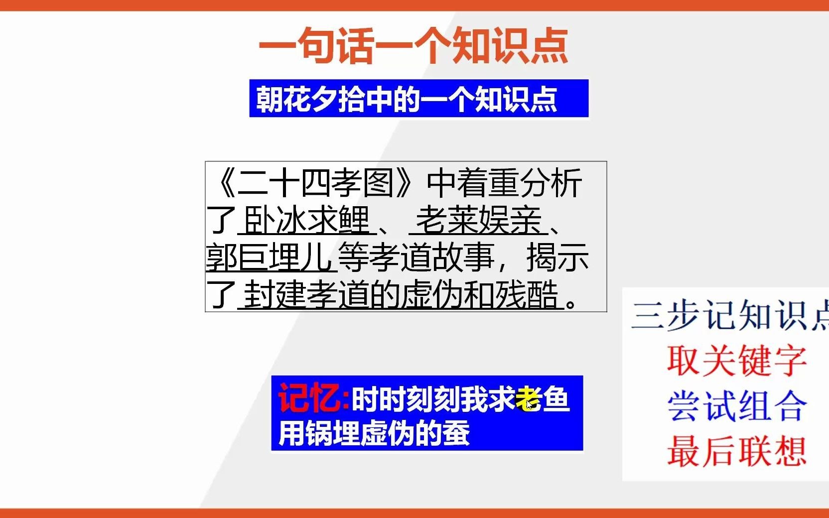 初中语文知识点记忆:朝花夕拾二十四孝图主要内容哔哩哔哩bilibili