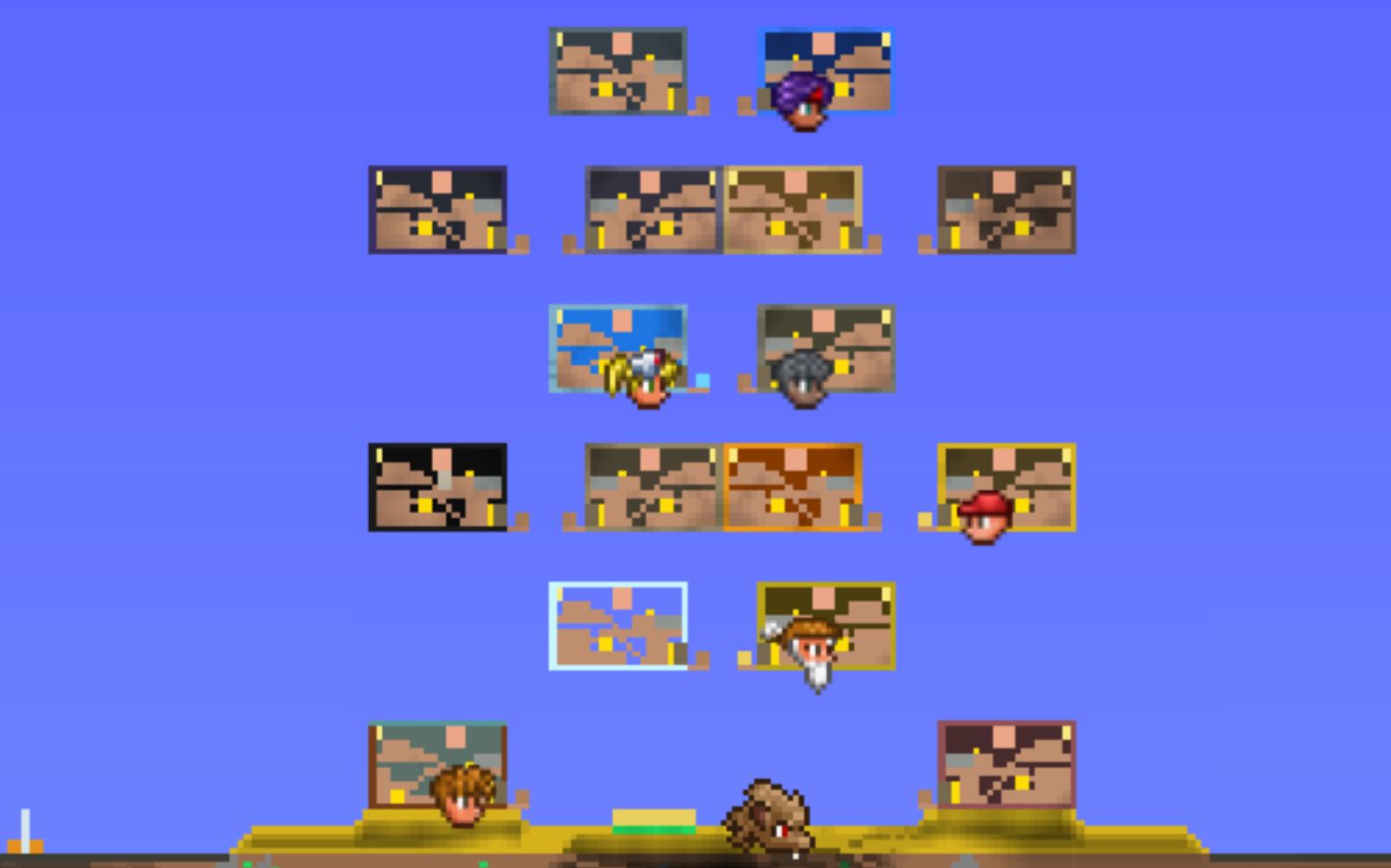 泰拉瑞亚肉前已建好各个npc小屋(自取)