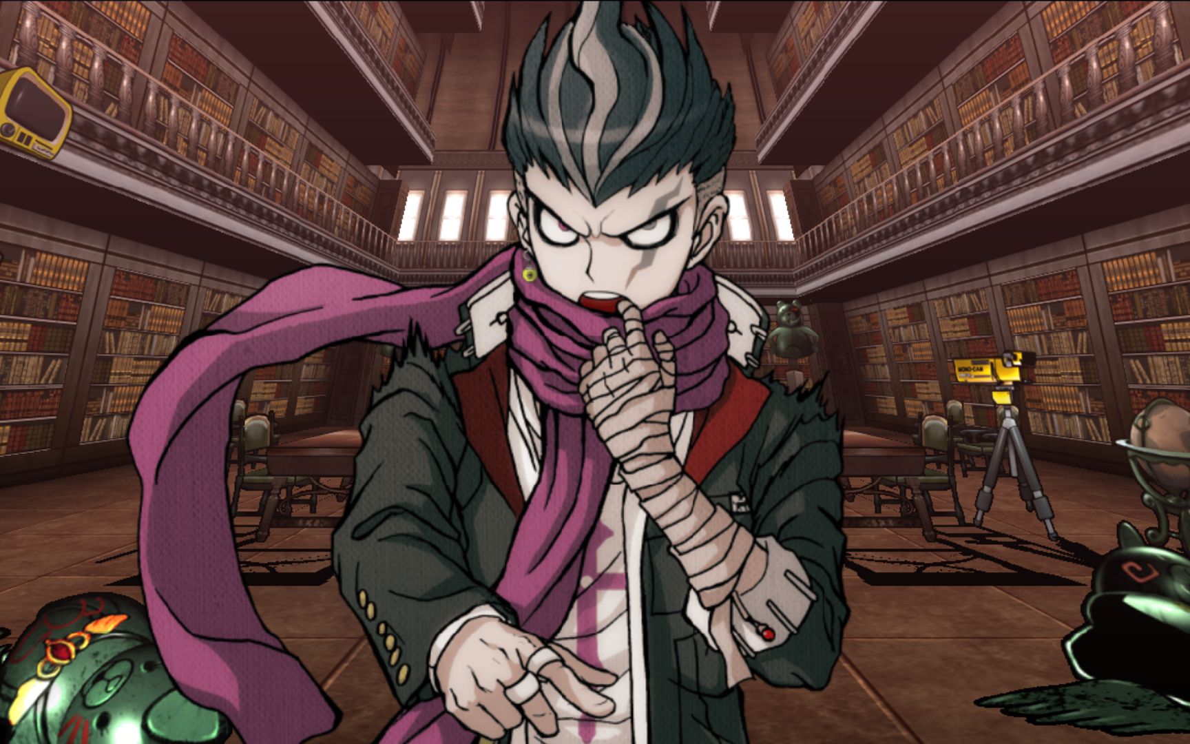 《弹丸论破2》爱岛模式 田中眼蛇梦好感度对话收录 外出券攻略 图书馆