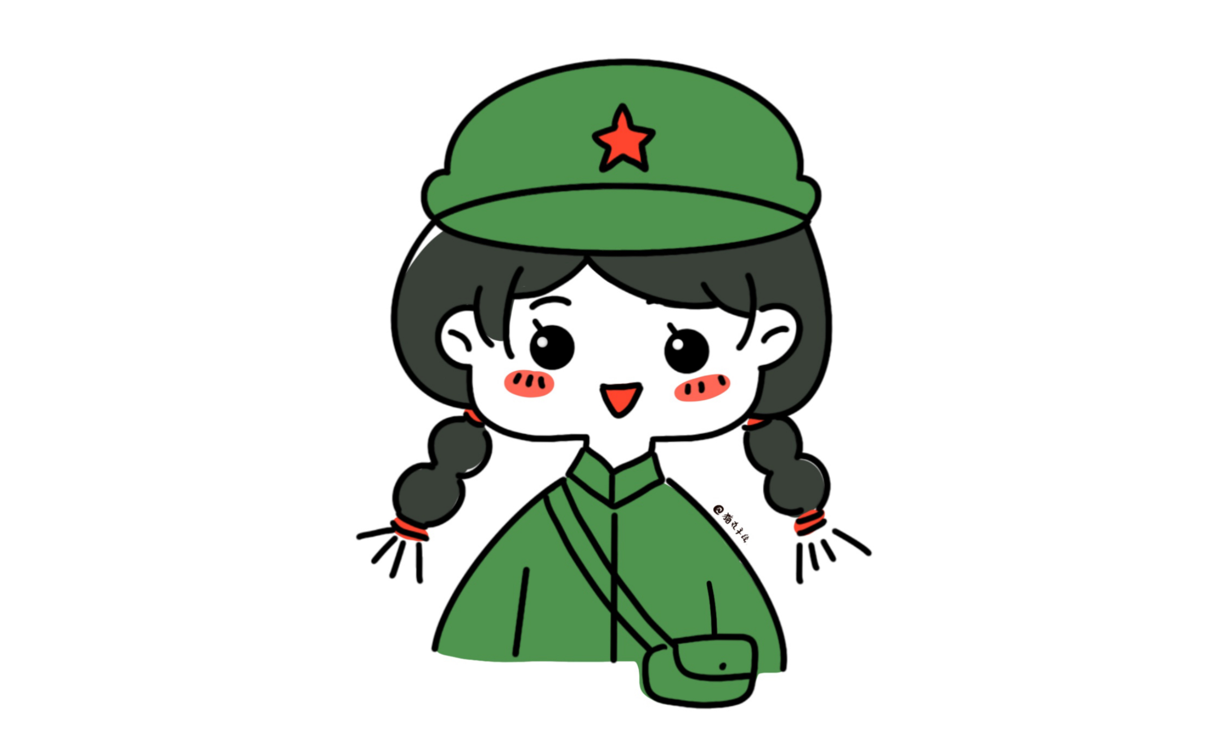【简笔画】兵妹妹教程