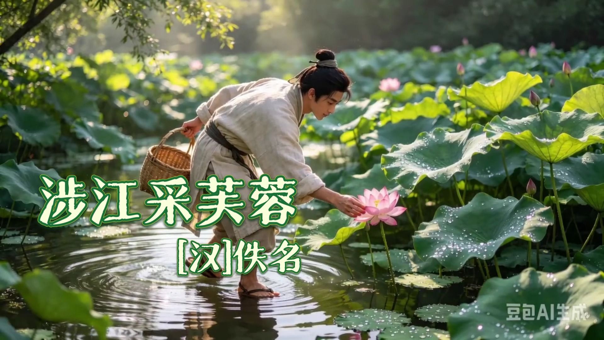 涉江采芙蓉（采之欲遗谁，所思在远道）（汉-佚名）