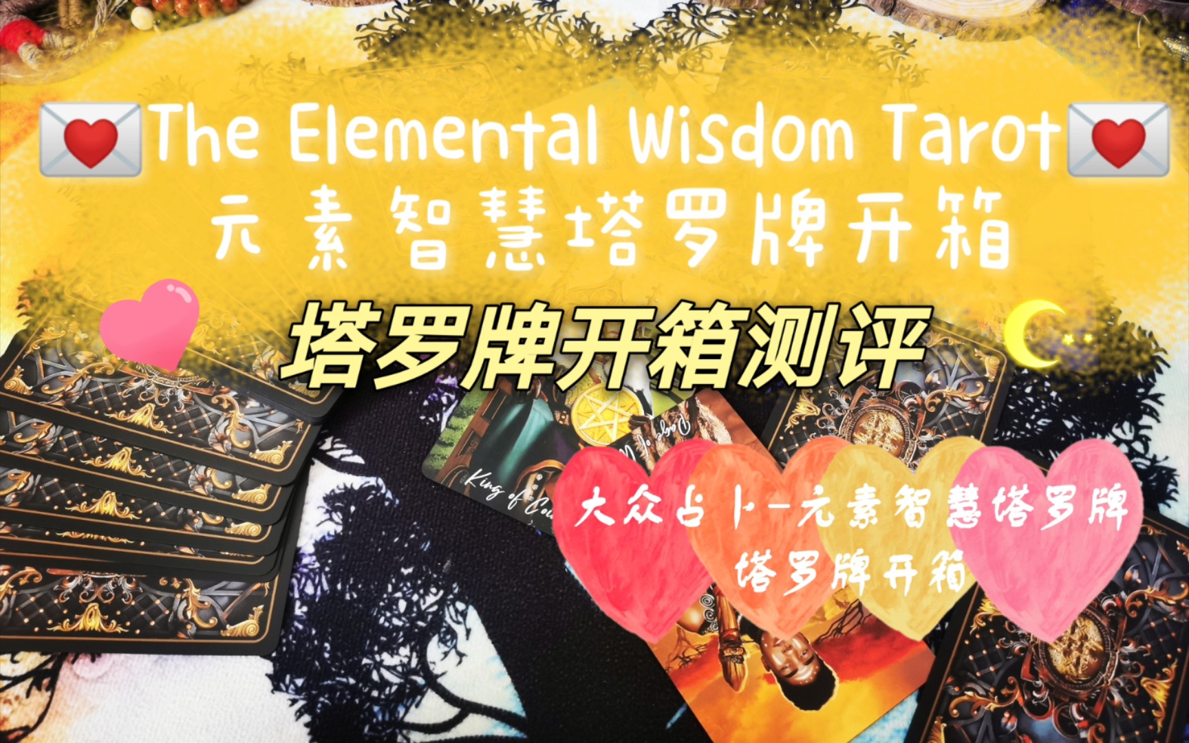 占卜师黑猫The Elemental Wisdom Tarot元素智慧塔罗牌(磨砂质感)哔哩哔哩bilibili