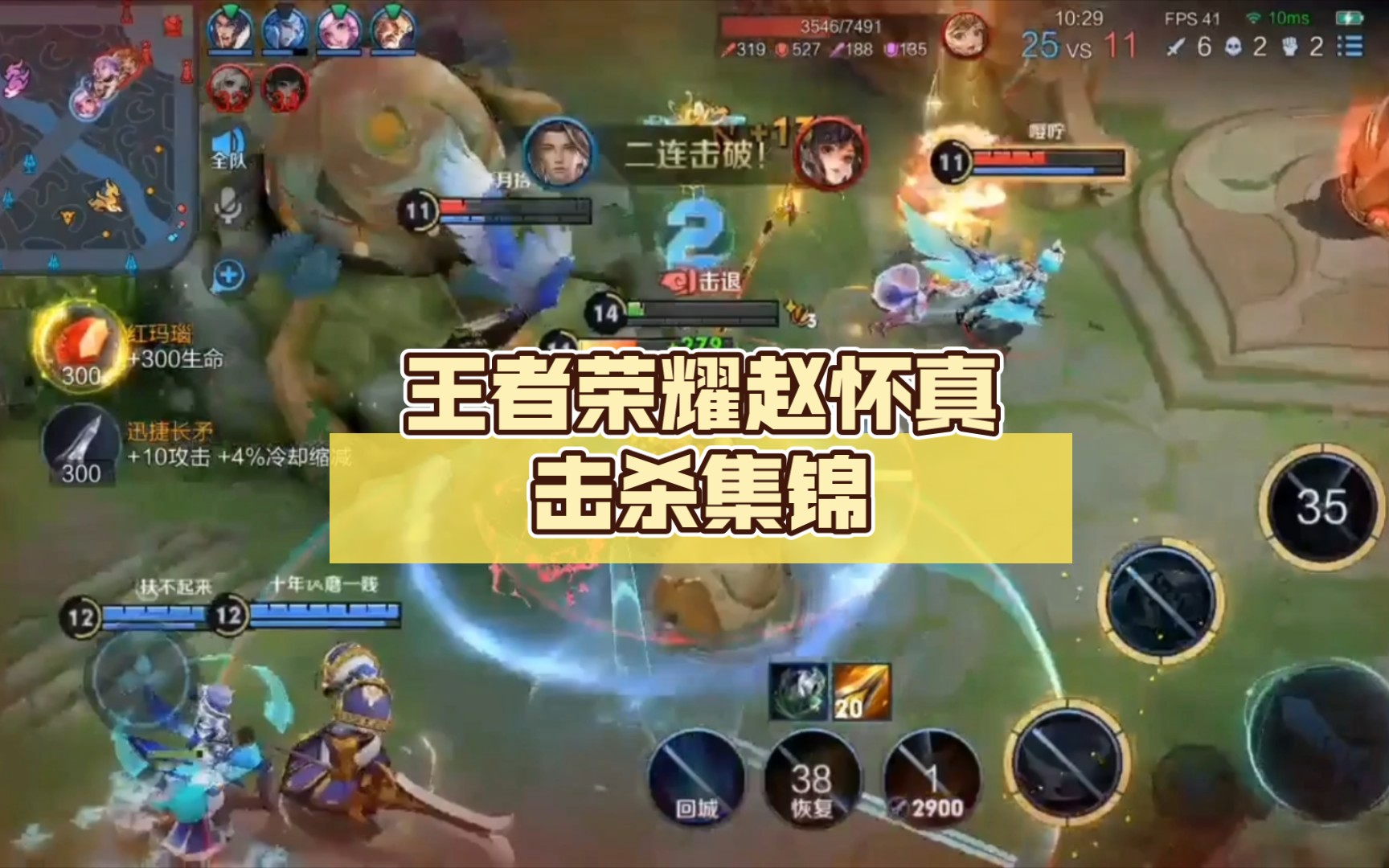 王者荣耀赵怀真击杀集锦