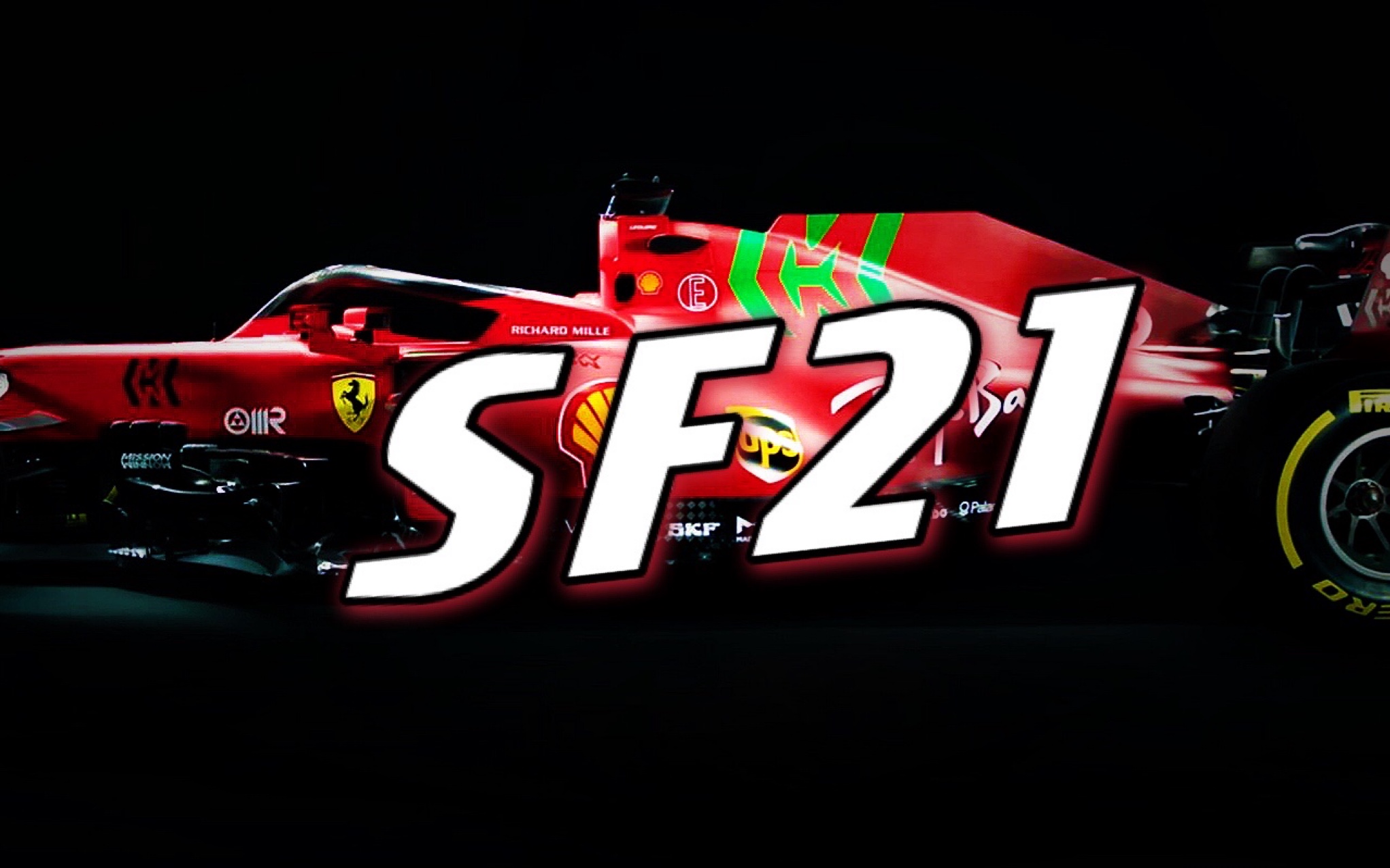 【f1】法拉利新车sf21发布!红黑渐变配些绿.