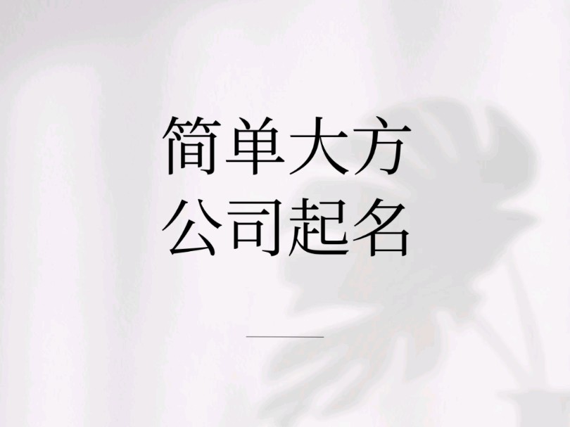 简单大方的公司起名哔哩哔哩bilibili