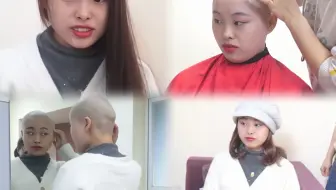 爱到深处？长发美女为爱决然剃光头