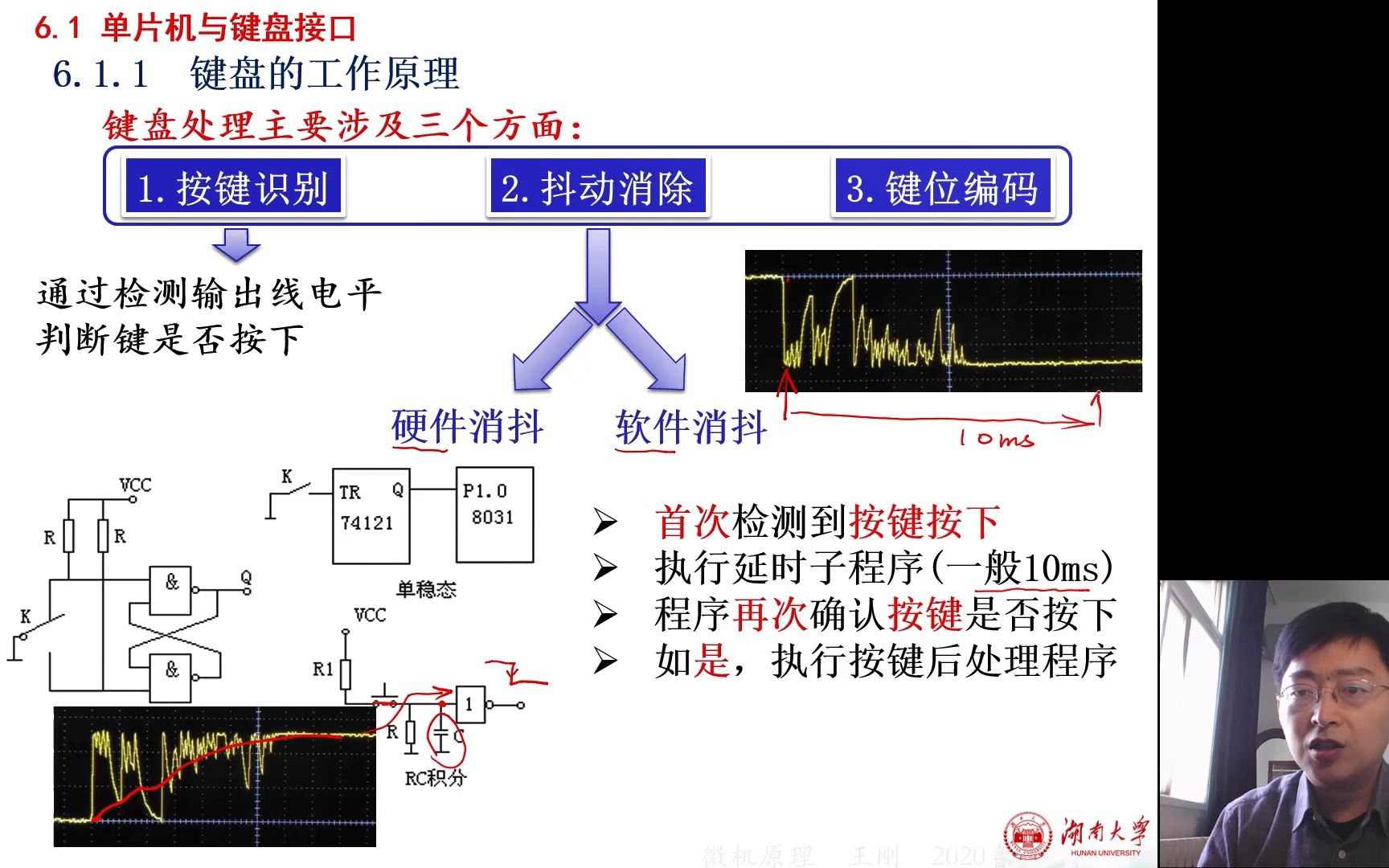 [图]《微机原理》6.1(1) 单片机与键盘接口(1)原理