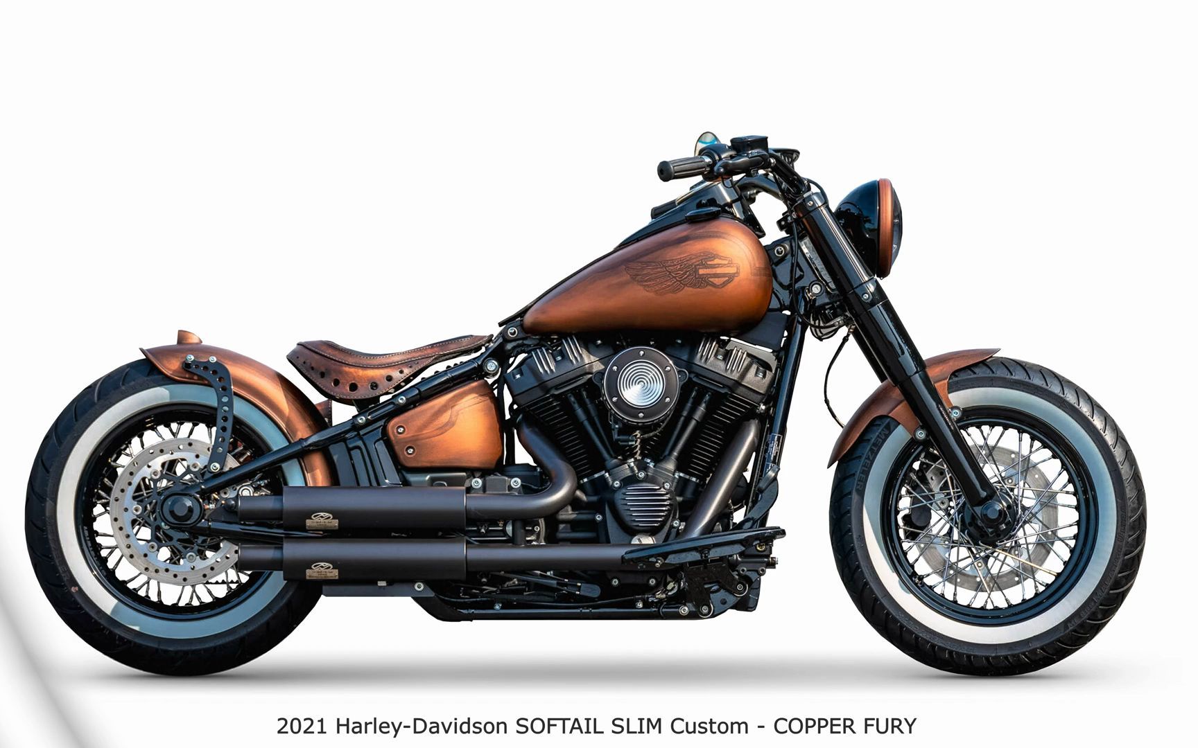 哈雷戴维森softail slim定制copper fury a&t设计