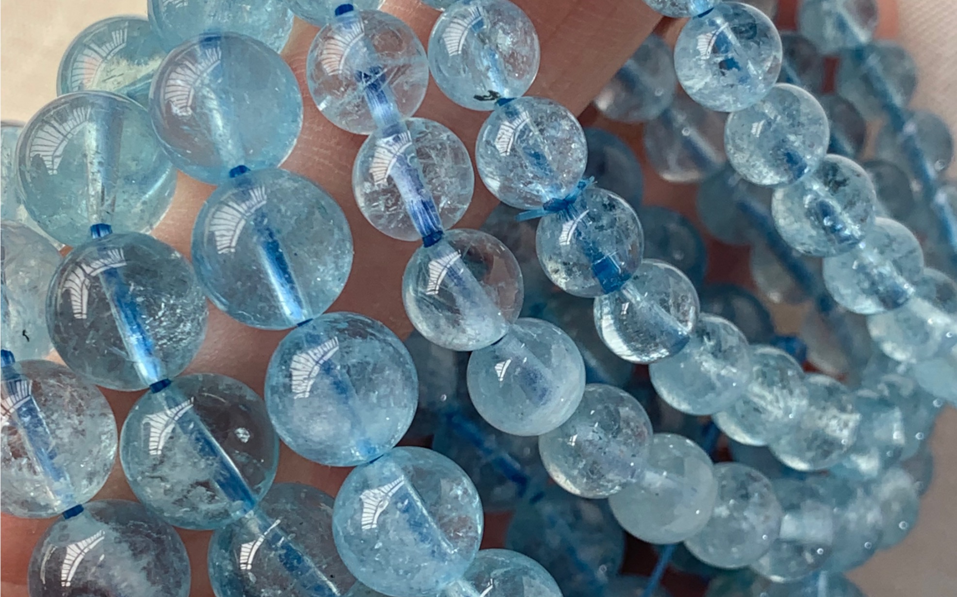 无酸洗海蓝宝手链