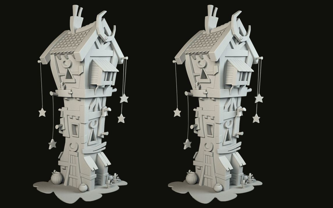 【maya建模】次世代卡通"星星小屋"场景制作,超详细场景案例演示