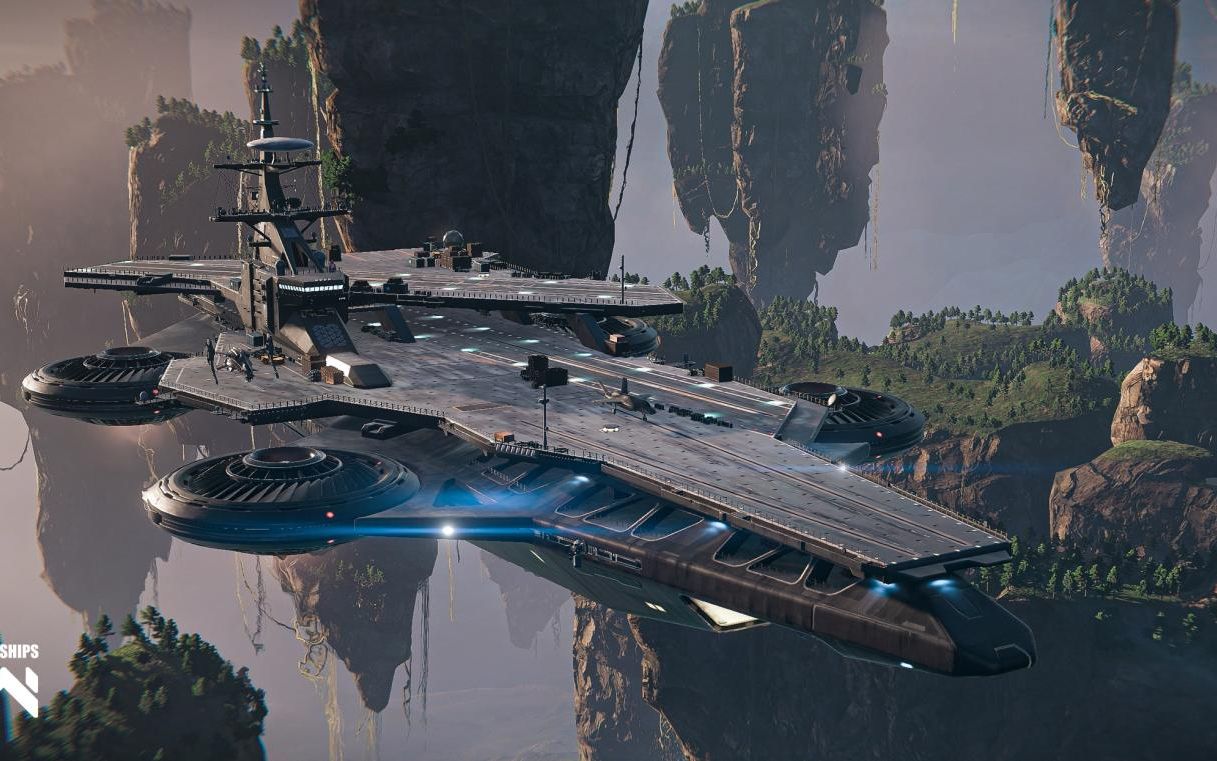 现代战舰 在线海战 天空航母和行星漂浮山