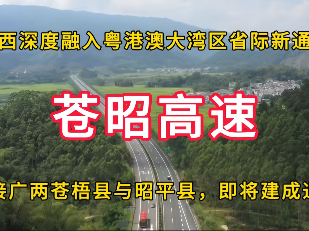 苍昭高速:广西深度融入粤港澳大湾区新通道,连接广西苍梧县与昭平县哔哩哔哩bilibili