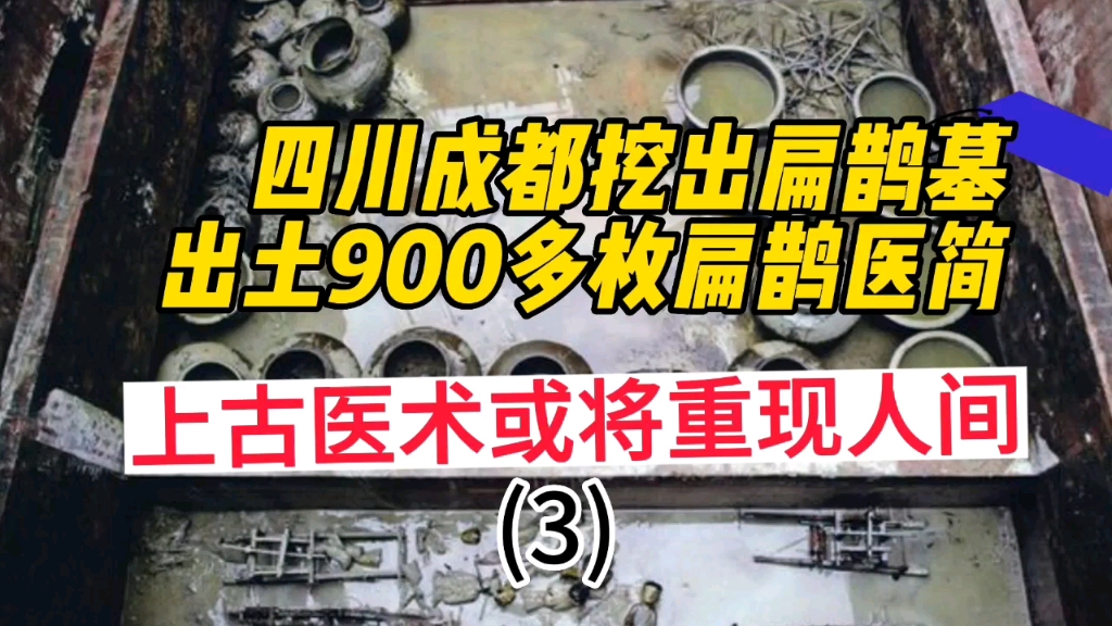 四川成都挖出扁鹊墓,出土900多枚扁鹊医简,上古医术或将重现人间!(3)哔哩哔哩bilibili