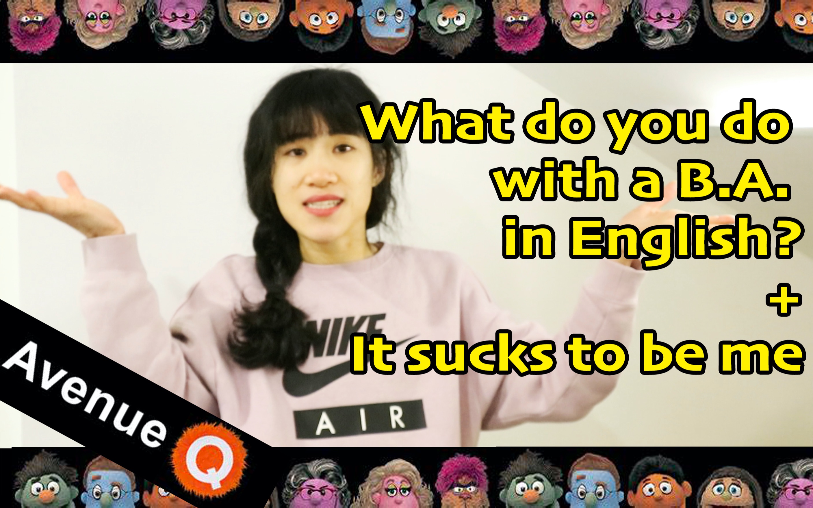 【Q大道】一人唱7个角色忙死了 What do you do with a B.A. in English? + It sucks to be me哔哩哔哩bilibili