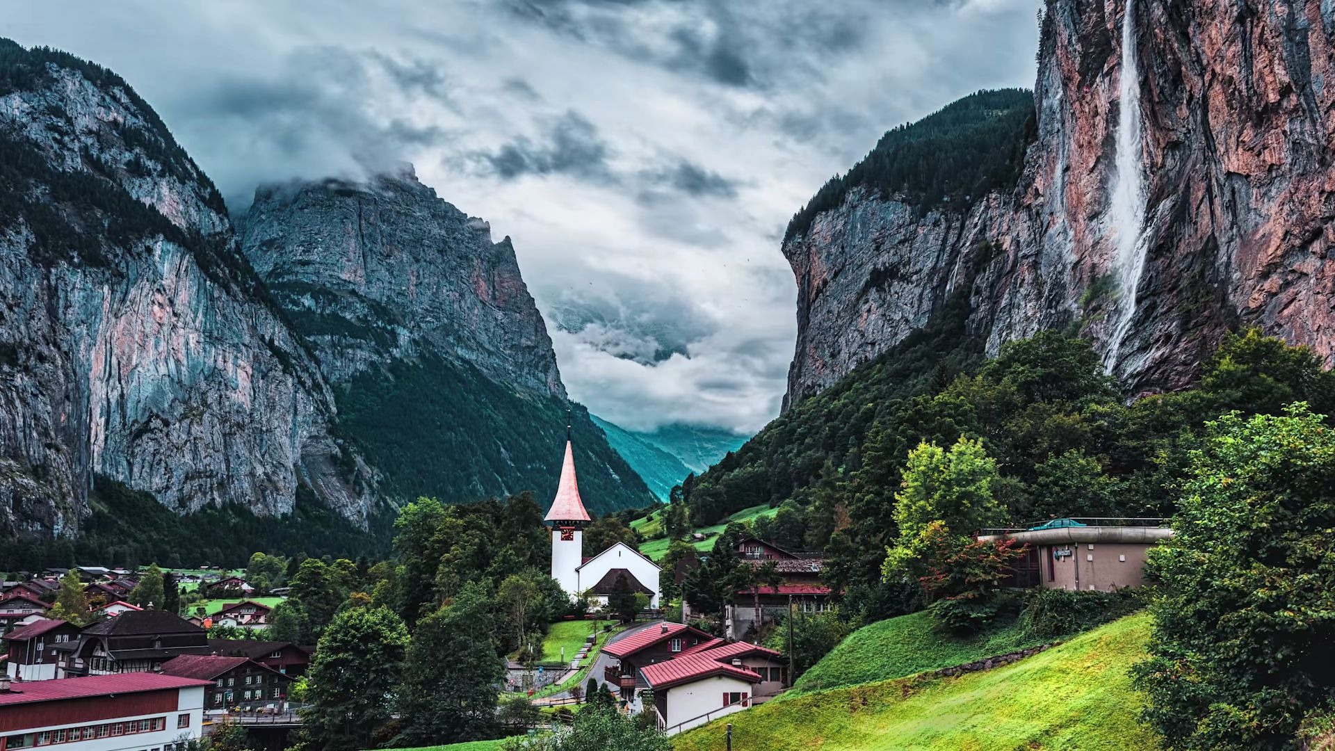 瑞士劳特布伦嫩山谷风光_哔哩哔哩 (゜-゜)つロ 干杯~-bilibili