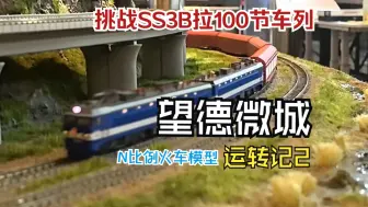 Download Video: 【火车模型】N比例，上海望德运转2，挑战SS3B拉100节车列（视频结尾）