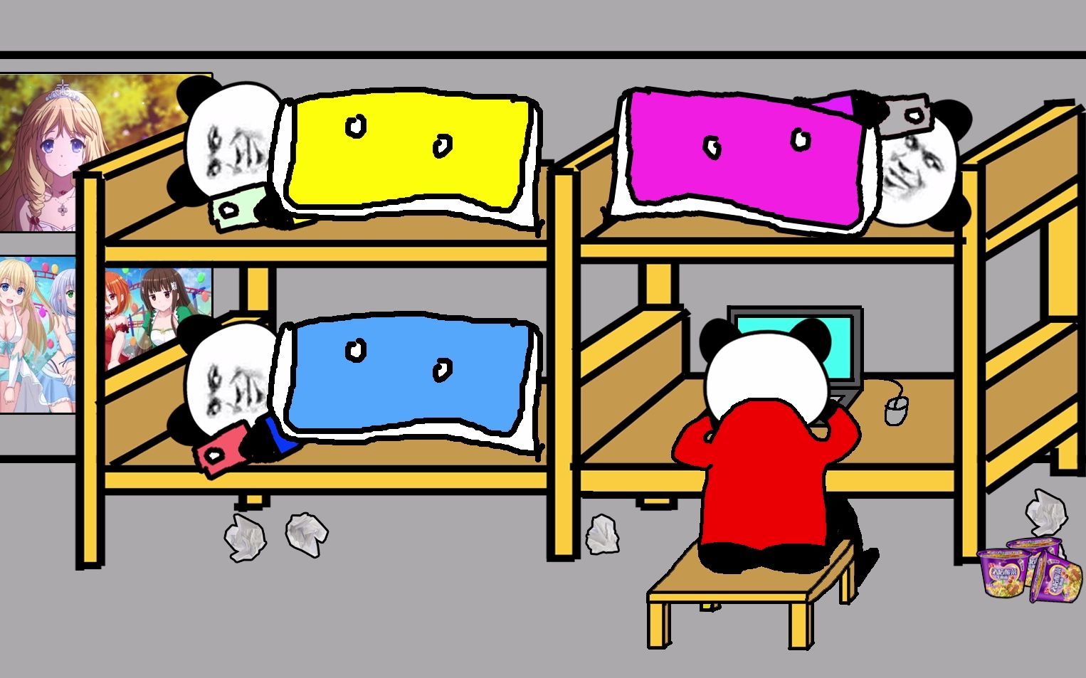 【沙雕动画】小红在宿舍总是乱扔垃圾