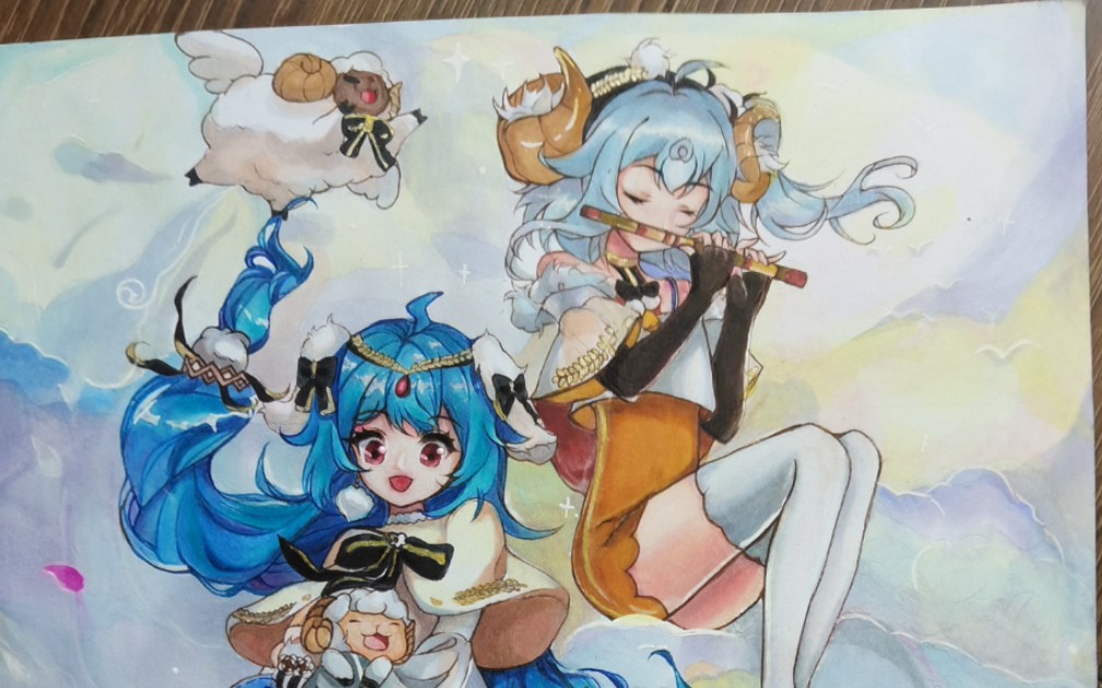 【手绘】看小学生爆肝挑战手绘临摹2233娘!