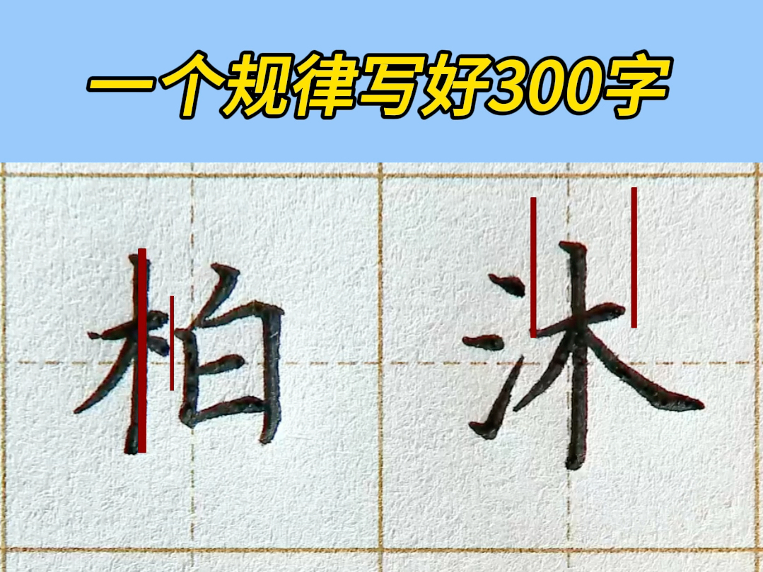 掌握一个练字规律,轻松写好300字!哔哩哔哩bilibili