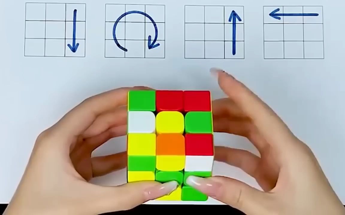 【魔方展示】学习如何在1分钟内解出魔方