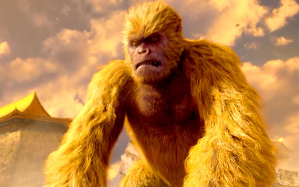 《西游记之大闹天宫》孙悟空现出真身,变成百米巨猿,和牛魔王决一死战