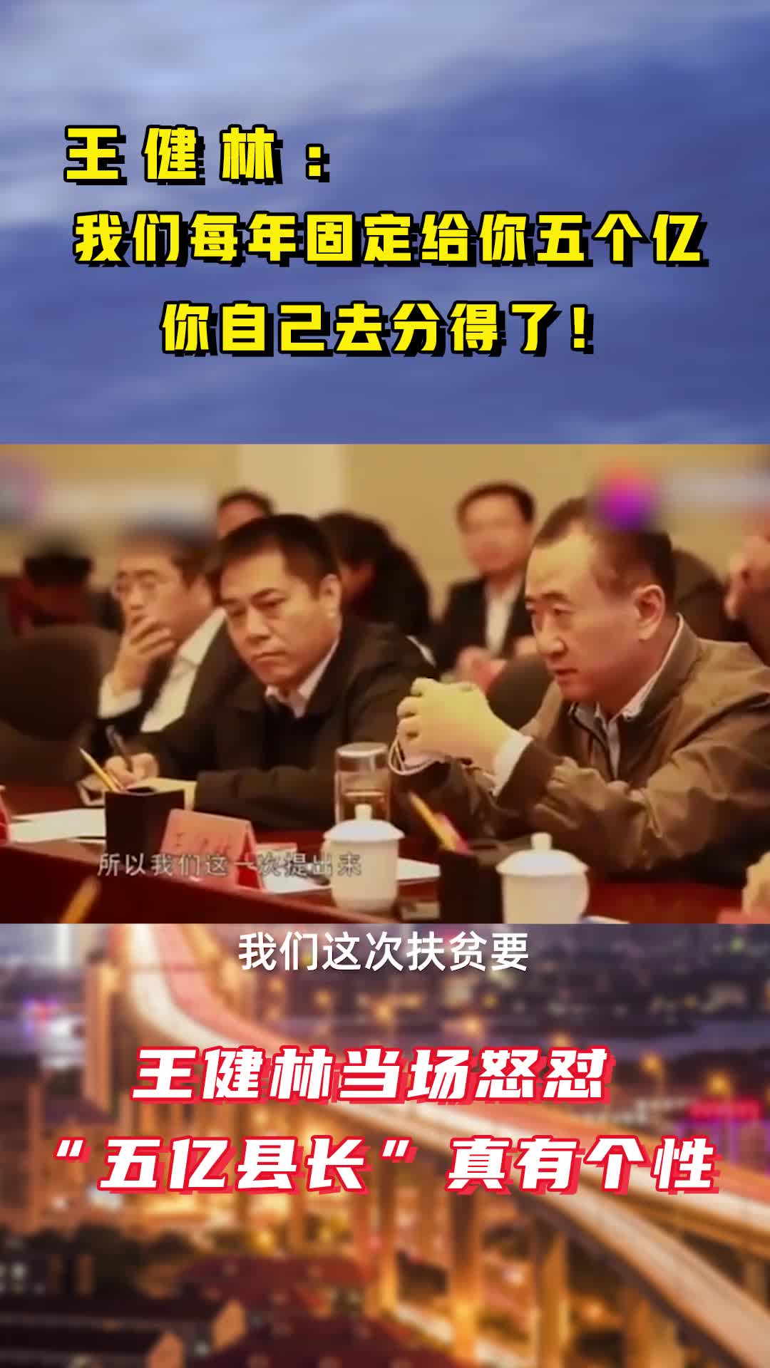 王建林:我们每年固定给你五个亿你自己去分得了哔哩哔哩bilibili