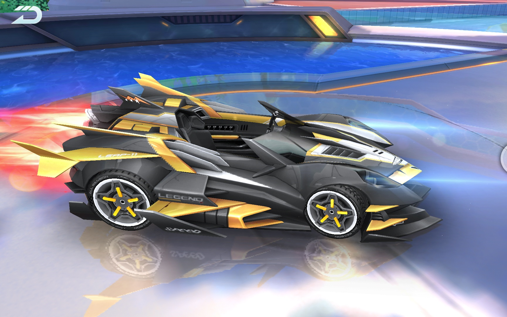 qq飞车手游;a车黑金试跑氪起来 大家觉得帅吗