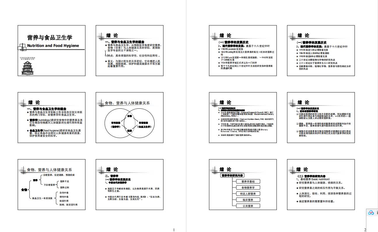 [图]吴坤《营养与食品卫生学》课件