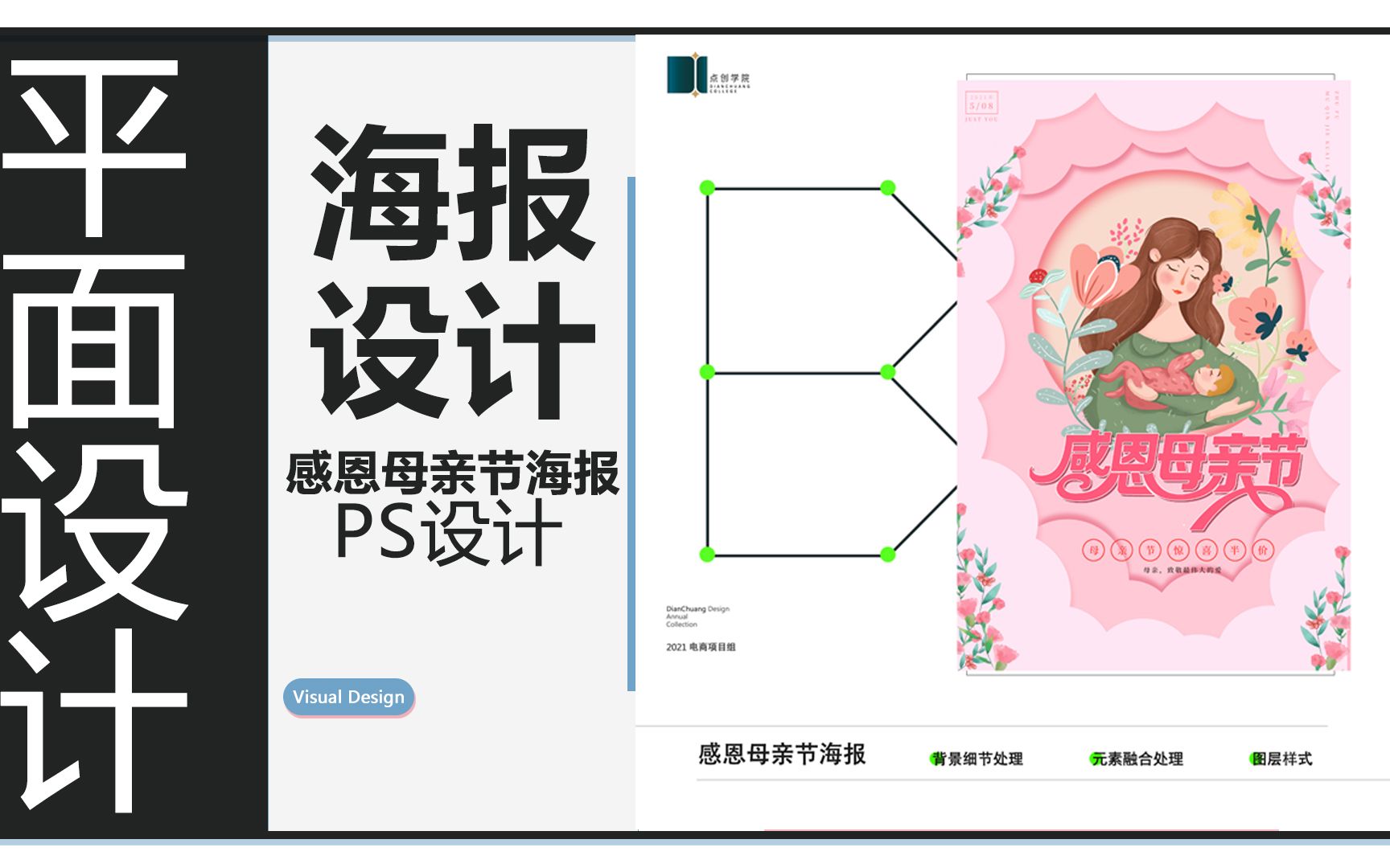 PS感恩母亲节海报设计哔哩哔哩bilibili