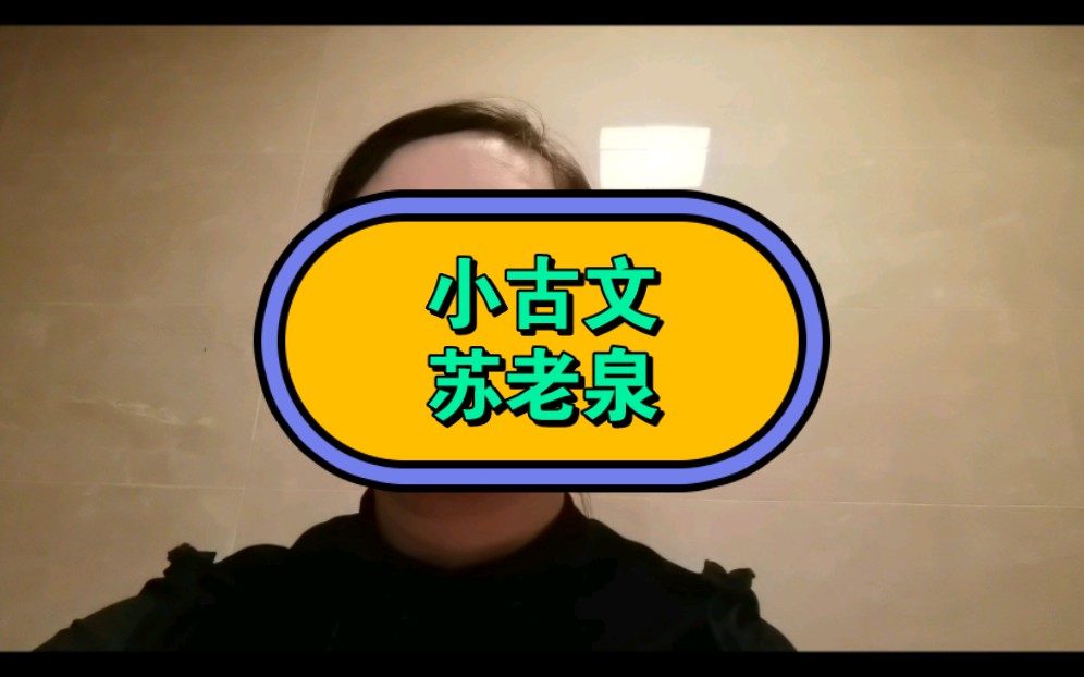 小古文苏老泉哔哩哔哩bilibili