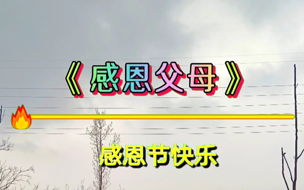 《感恩父母》好听歌曲送给父母!哔哩哔哩bilibili