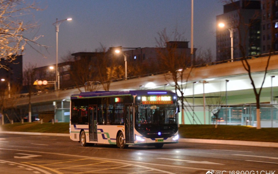 [pov34]2023除夕夜,济南公交k64路区间前方展望(甸柳庄~舜耕国际会展