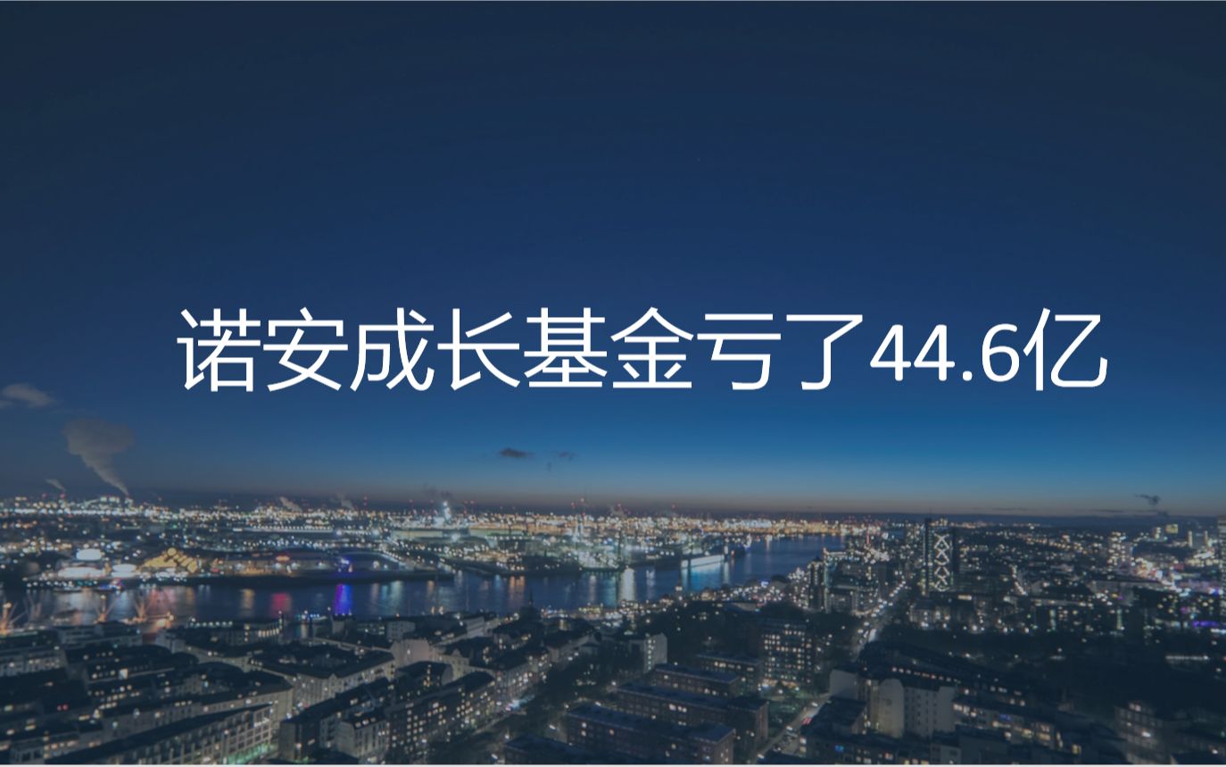 三季度亏了45亿,火热的诺安成长基金究竟是怎么了?哔哩哔哩bilibili