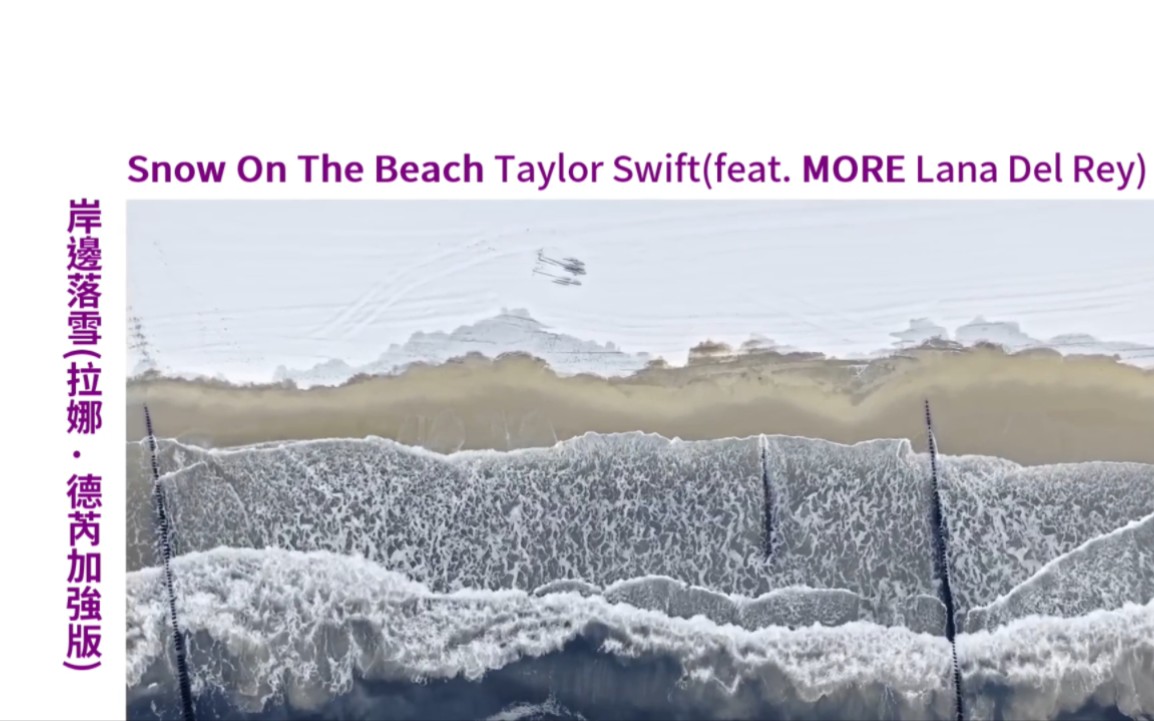 [图]【Taylor Swift】Snow On The Beach (Feat. More Lana Del Rey)官方音频试听！(中英歌词MV)