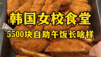 韩国女校食堂5500元自助午饭长啥样？