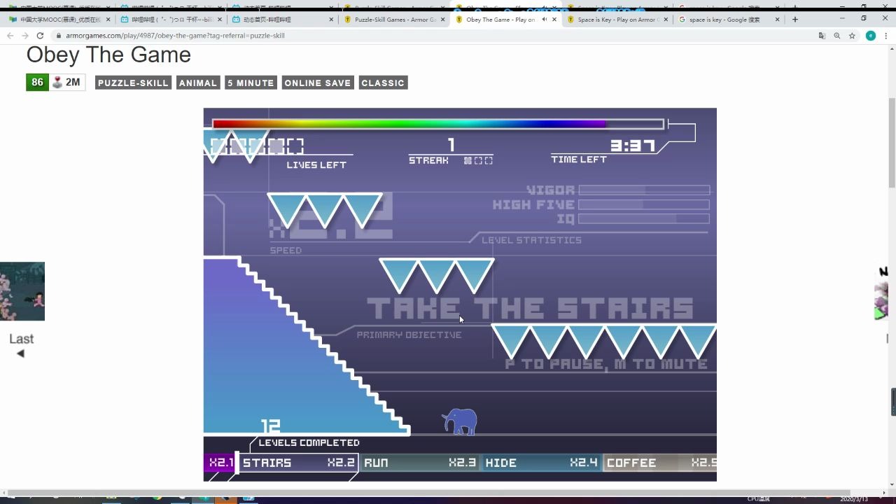 flash小游戏反应游戏obeythegame连贯模式