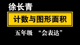 【自留学习】（徐长青）五年级 计数与图形面积