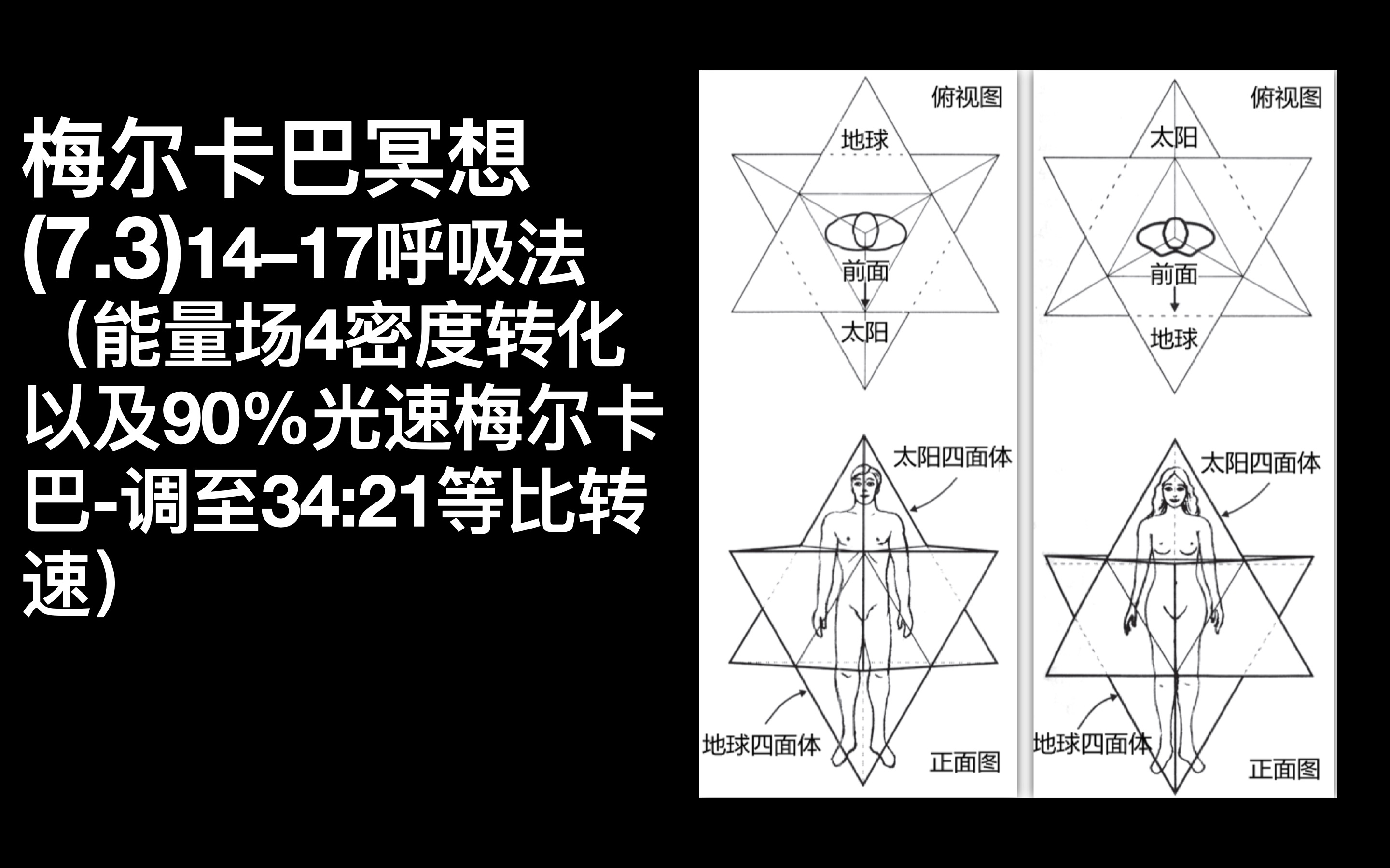 梅尔卡巴冥想731617式呼吸稳定梅尔卡巴体至光速90协调3密度原子共振